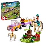 Lego Friends Pferde- und Pony-Anhänger, Pferde-Spielzeug für Mädchen und Jungen mit Auto und Figuren, Mini-Puppen-Set mit Liann, Zoya und 2 Tierfiguren, Geschenk für Kinder 4 Jahren 42634