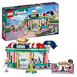 LEGO 41728 Friends Restaurant in der Innenstadt mit Spielzeug Mini-Puppen Liann, Aliya und Charli aus 2023, Restaurant-Spielset für Kinder ab 6 Jahren